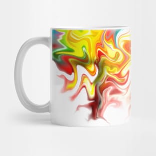 Acid Trip, digital fluid pour, pastel rainbow Mug